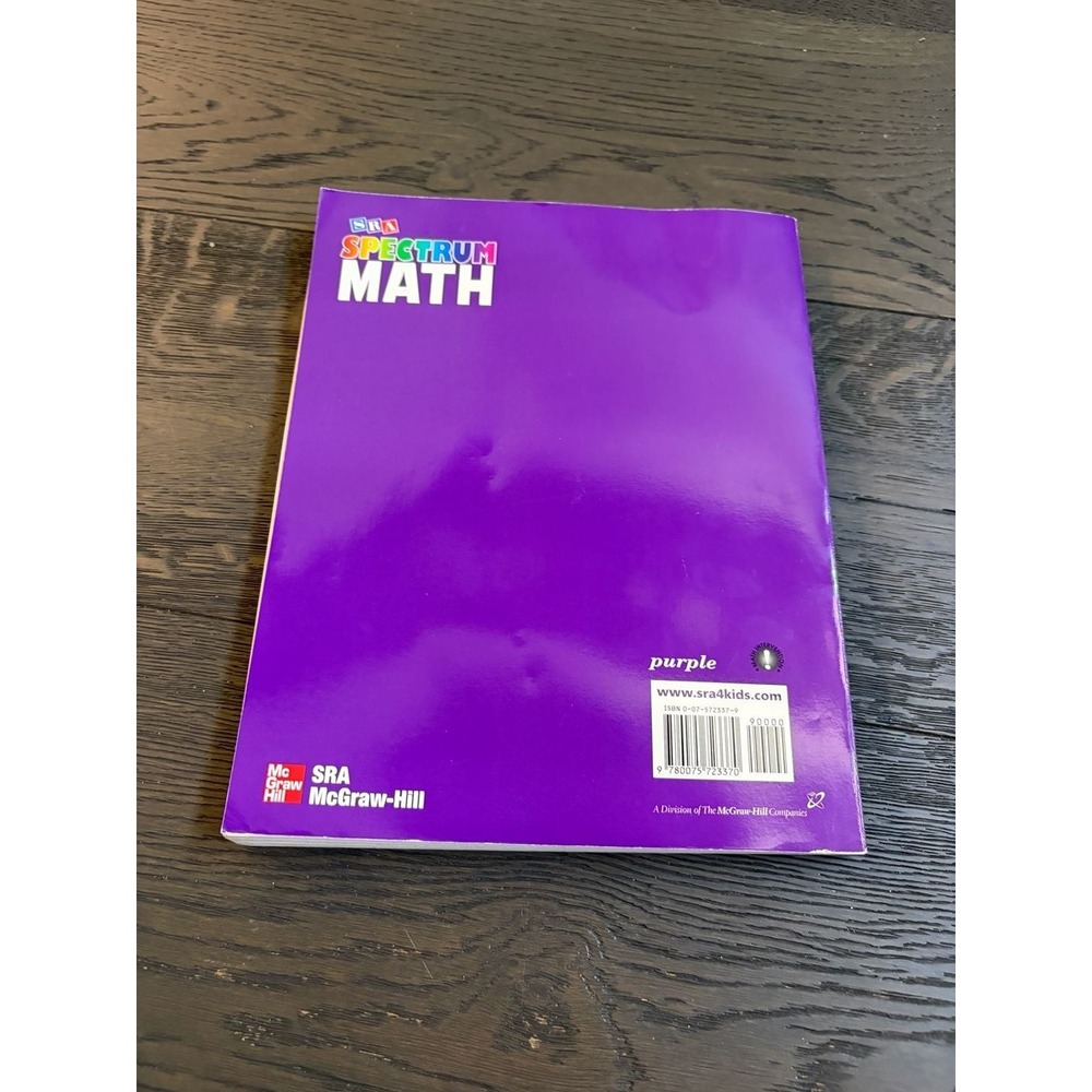 SRA Spectrum Math Fifth Edition Purple Student Textbook - Picture 3 of 4